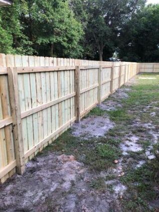 A beautiful wooden privacy fence in cape coral florida